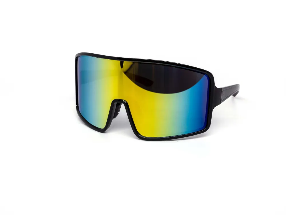 12-Pack Oversized Sport Shield Mirror Full-Frame Sunglasses
