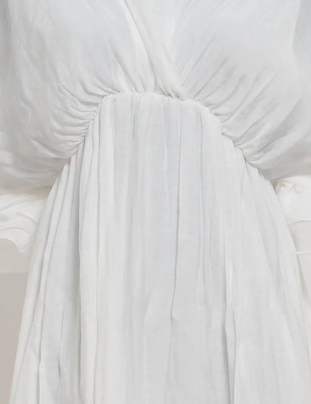 Chic V Neck Ruffle Sleeves Tiered Midi Dress
