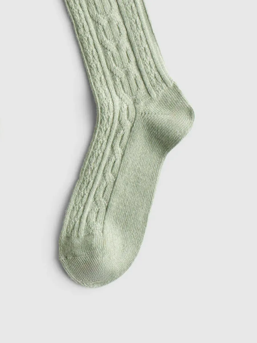 Cable Knit Knee Socks