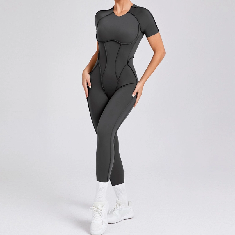 Open Back Sculpted Active Jumpsuit