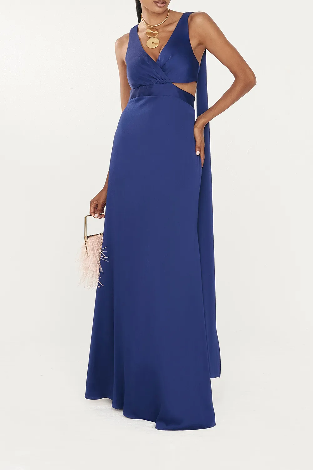 Solid Backless Dress