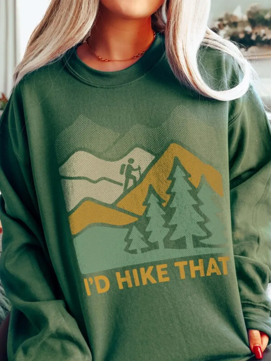 Retro Hike Printed Sweatshirt