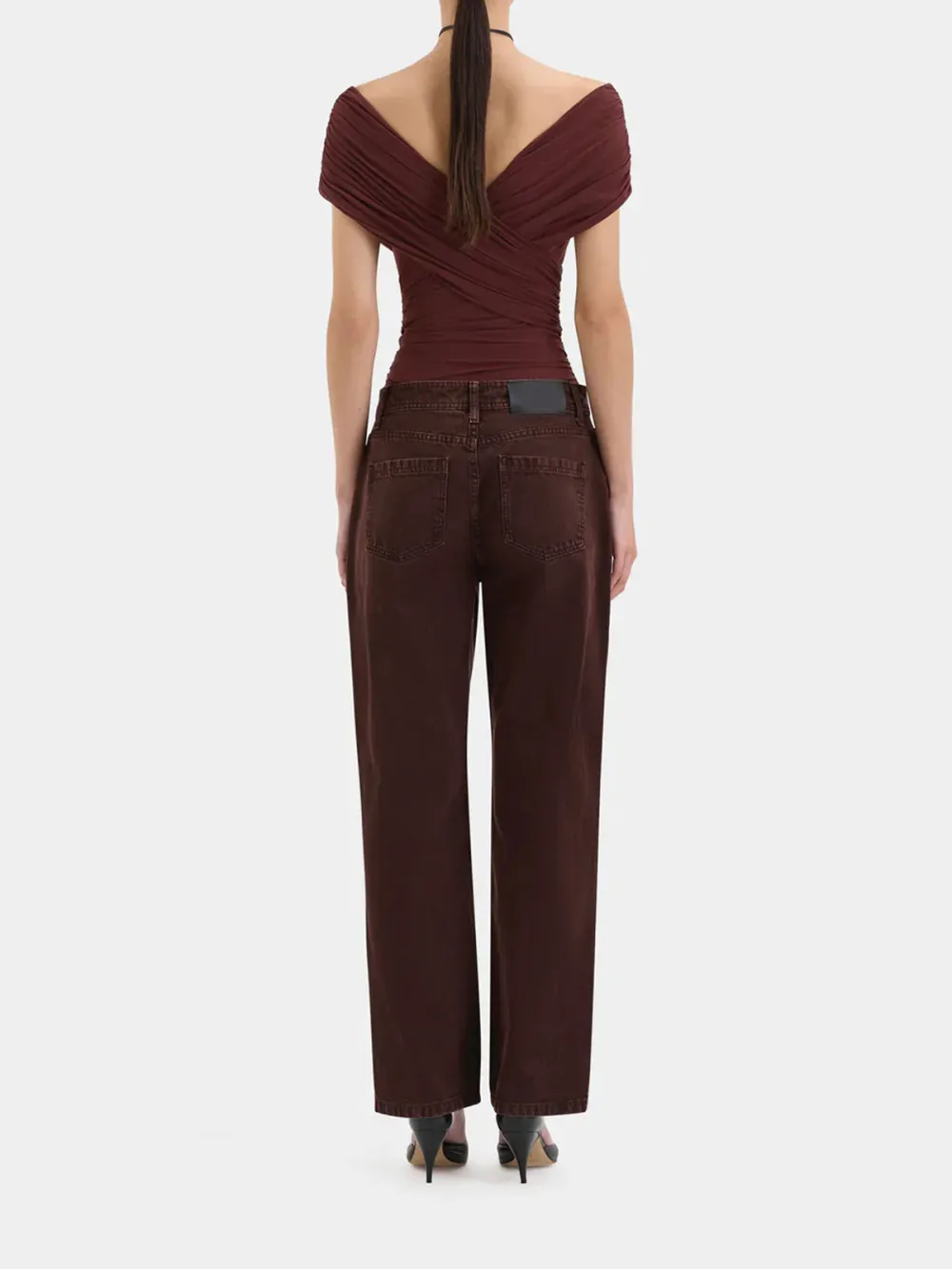 Casual Style Classic Straight Leg Jean Plum