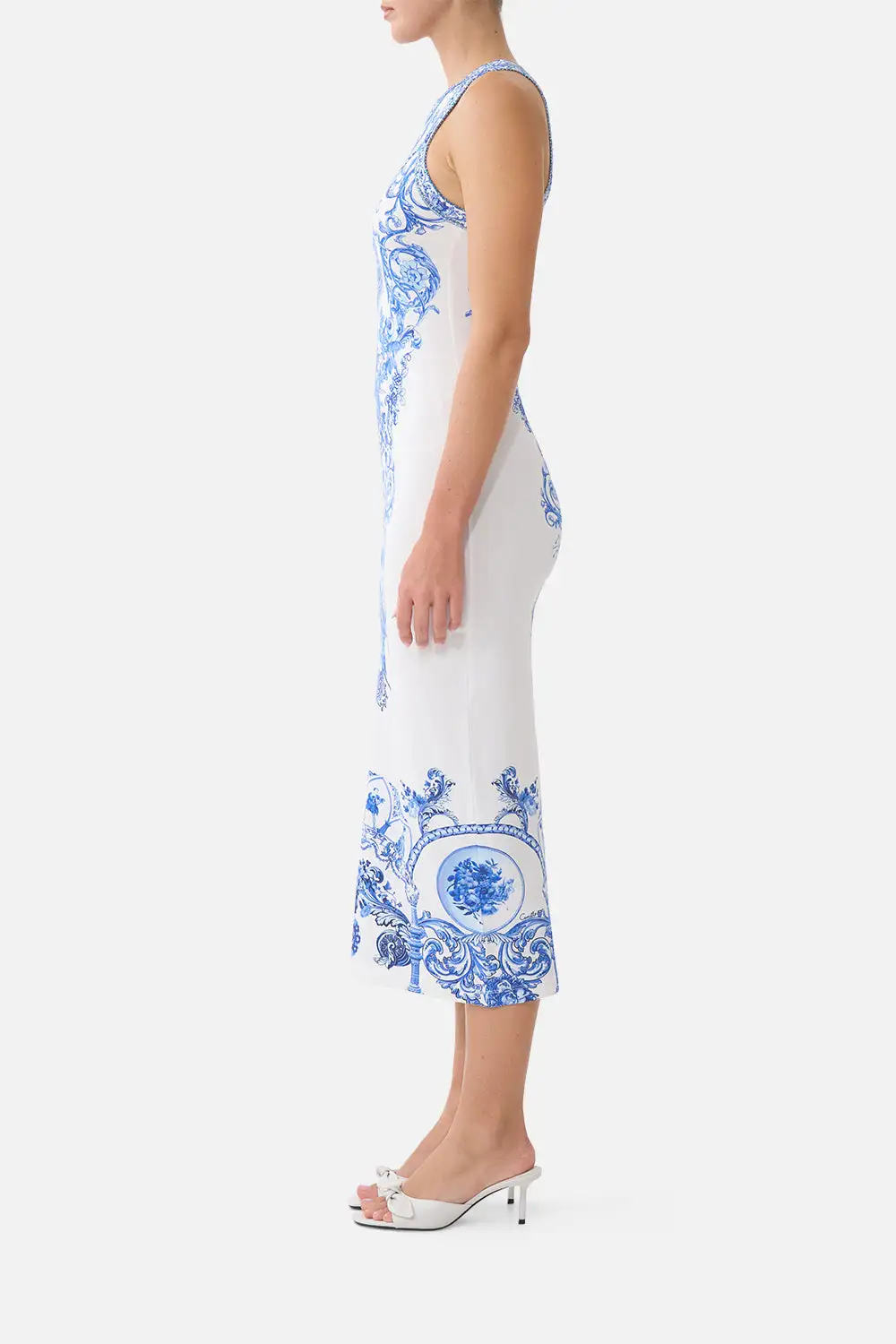 Printed Jersey Tank Dress