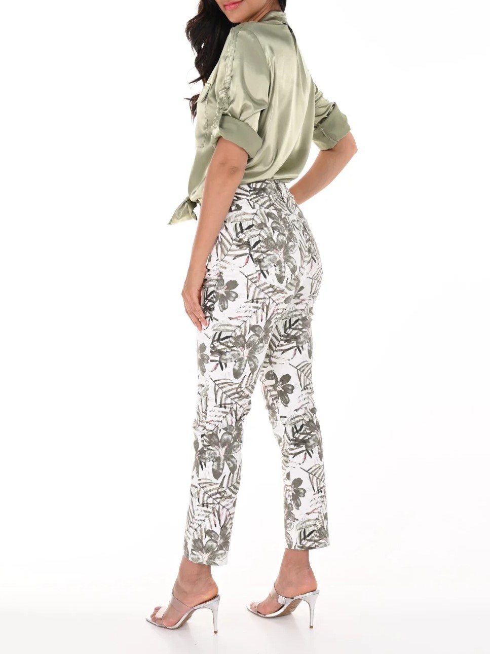 Off - White Khaki Print Ankle Pants