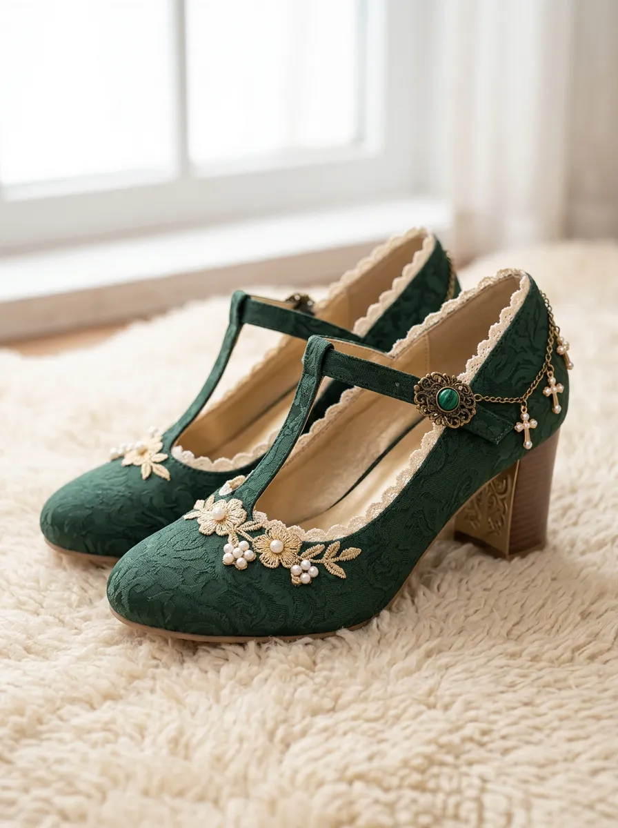 Pearl Floral Women's Bavarian Occasion Heels