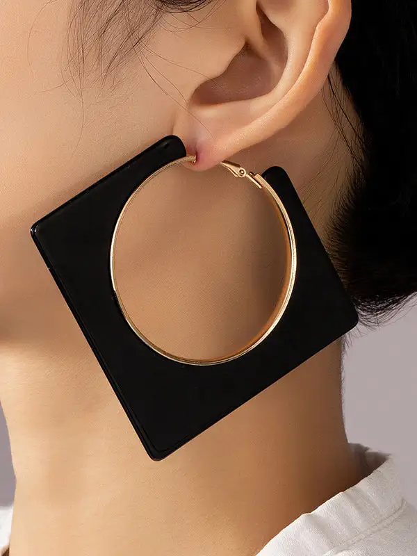 Streamlined Openwork Drop Earrings