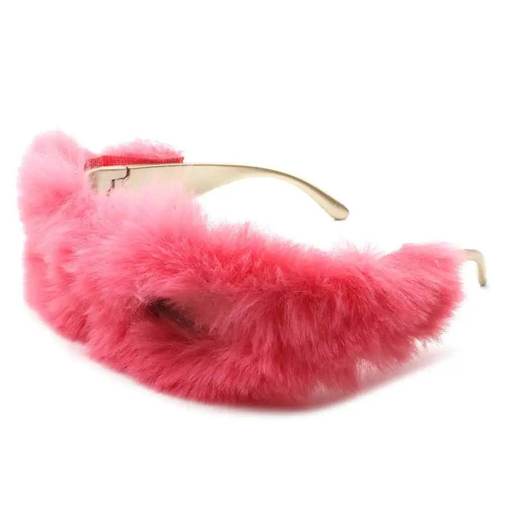 Beaded Round Wraparound Frame Sunglasses