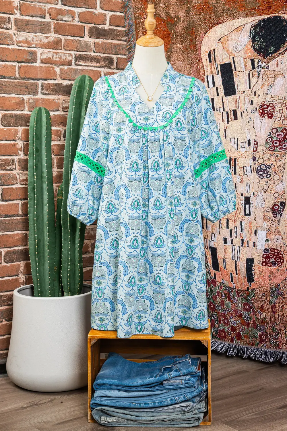 Patchwork Paisley Print Mini Dress