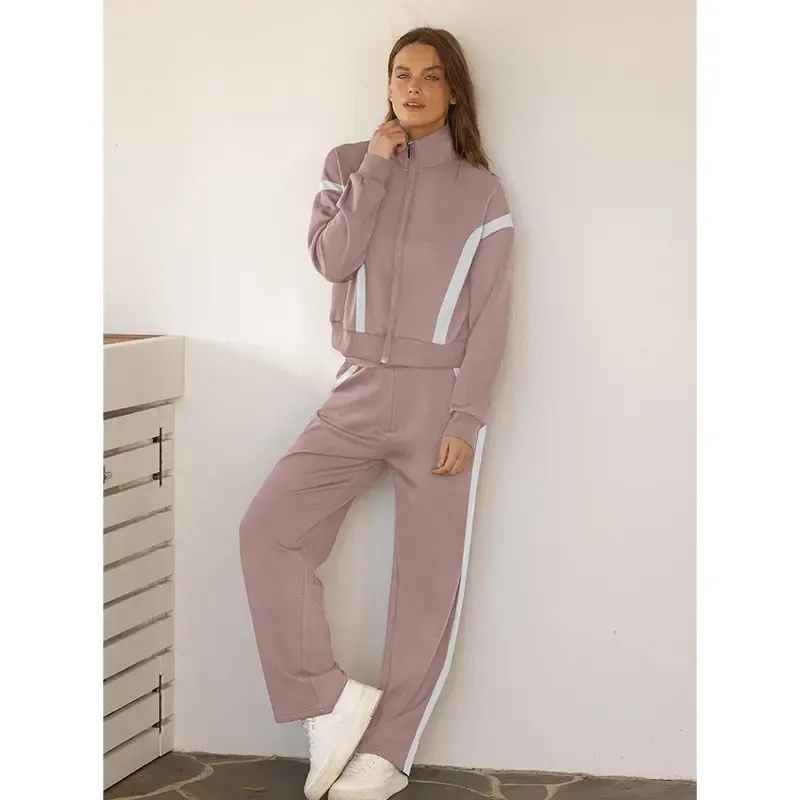 Lounge Sets for Women 2025 Sweatsuit 2 Piece Outfits Sweatshirt Wide Leg Sweatpant Tracksuit Matching Set