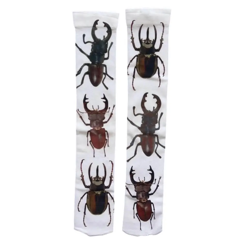 Beetle Print Knee High Socks