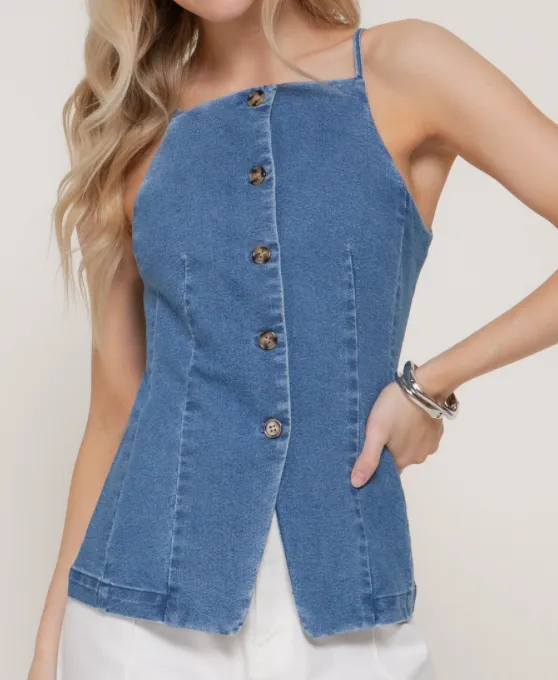 Cropped Vest Tee