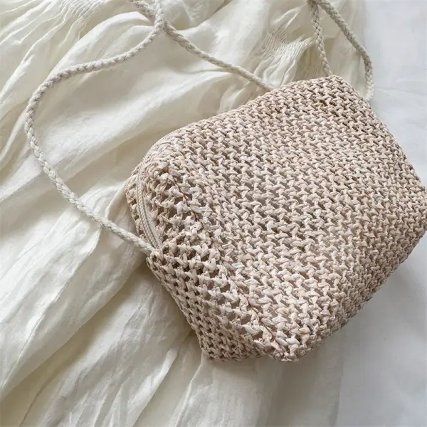 Straw Mini Square Casual Crossbody Bag