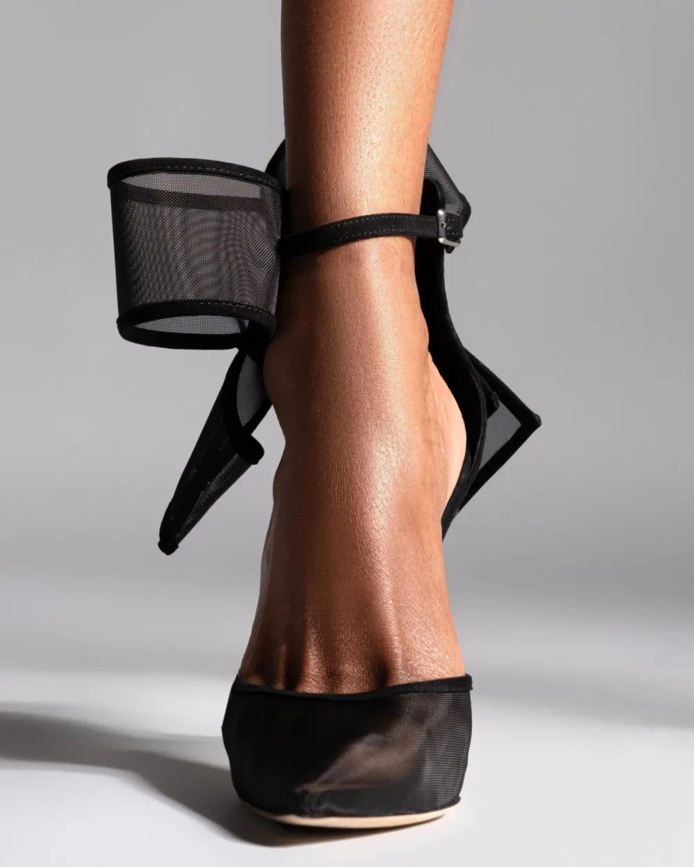 Sheer Bow Pumps in Black
