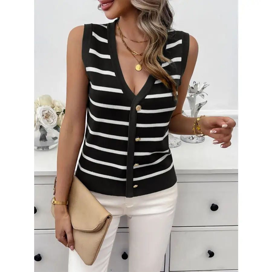 V Neck Knit Tank