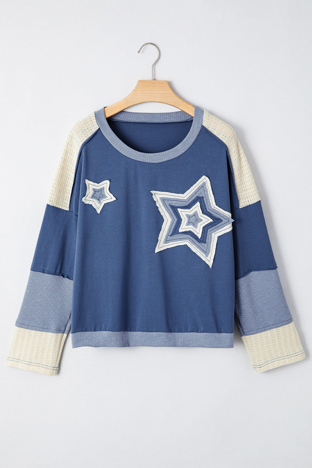 Women's Colorblock Knit Long Sleeve Top