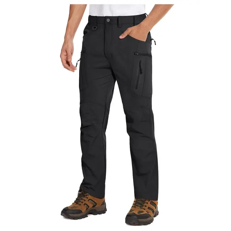 Men's Tactical Pants Water Repellent 8 Pockets Ripstop Hiking Trousers Lightweight Work Pants