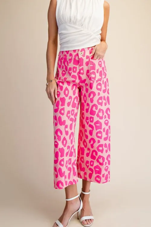 Roomy Zip Wide Leg Casual Pants
