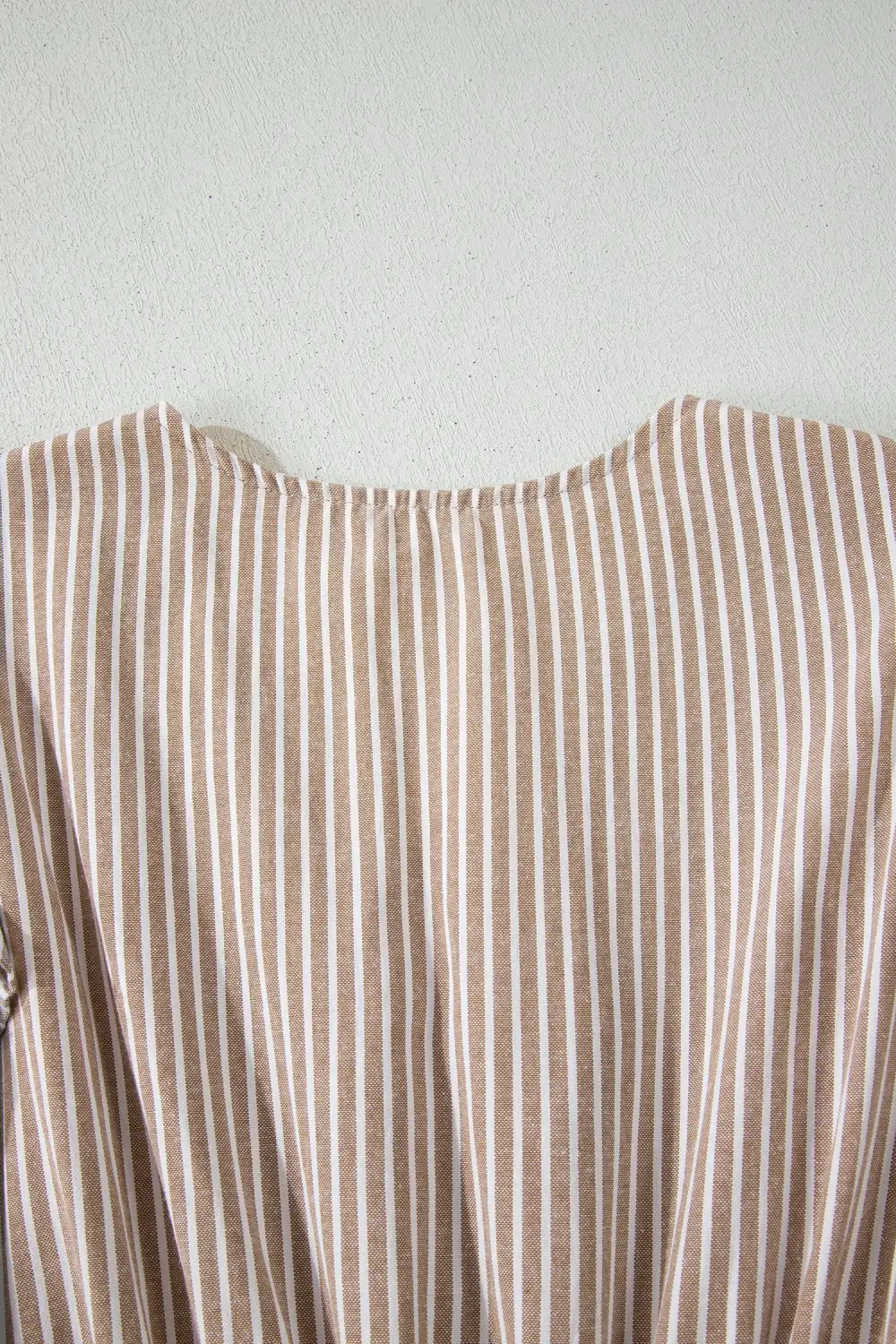 Striped Button Front Slit Maxi Dress