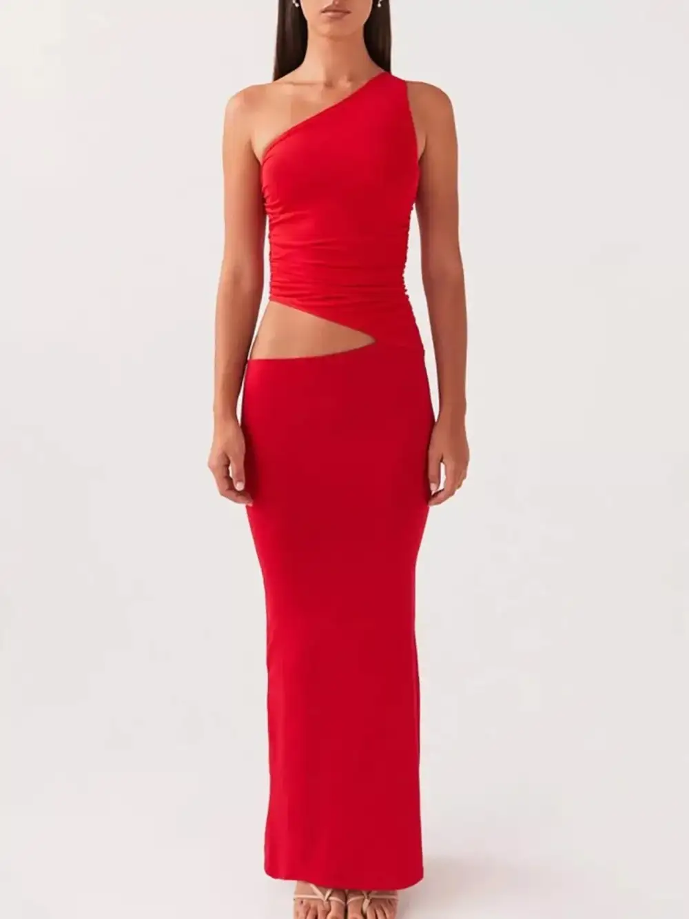 One Shoulder Ruched Coordinated Set