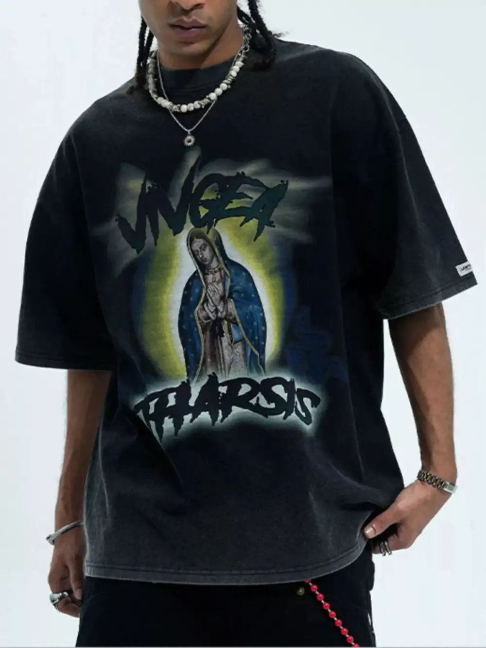 Classic Graphic Round Neck Short Sleeve T-Shirt