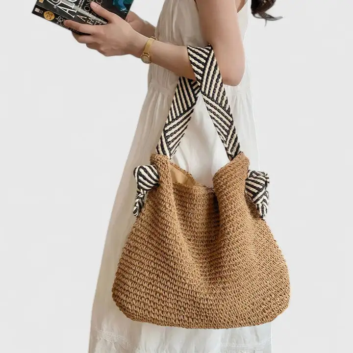 Woven Straw Handbag
