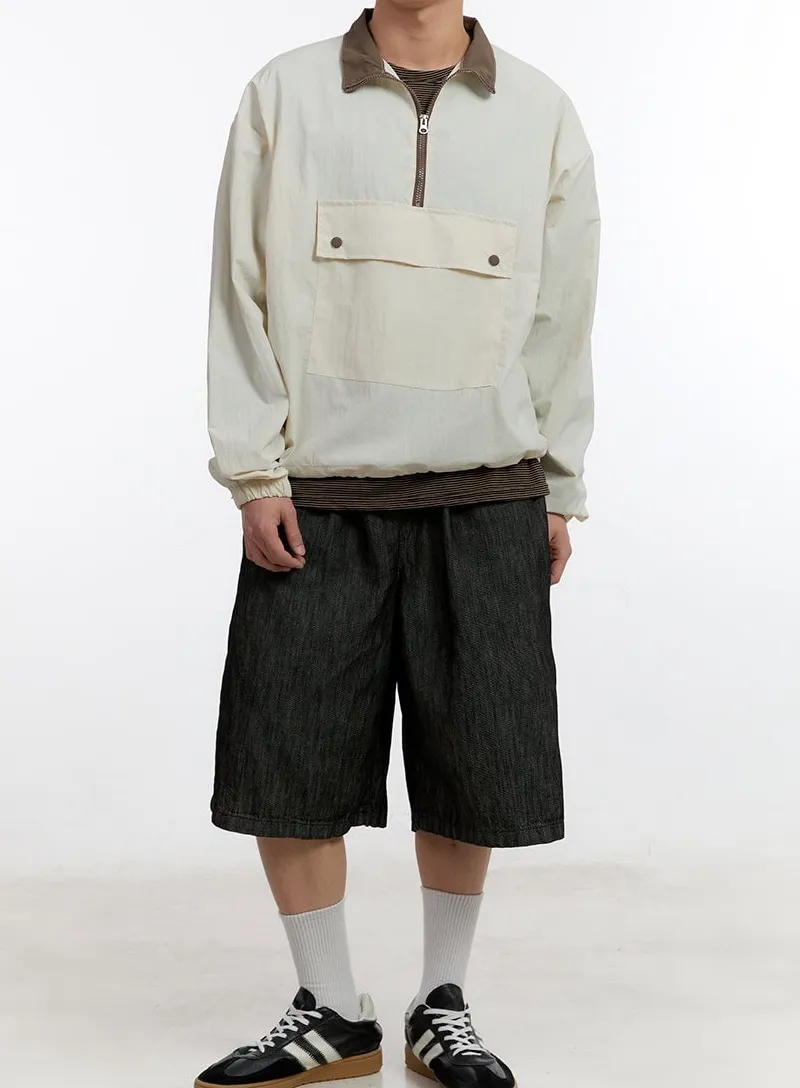 Men's Wide-Fit Denim Shorts
