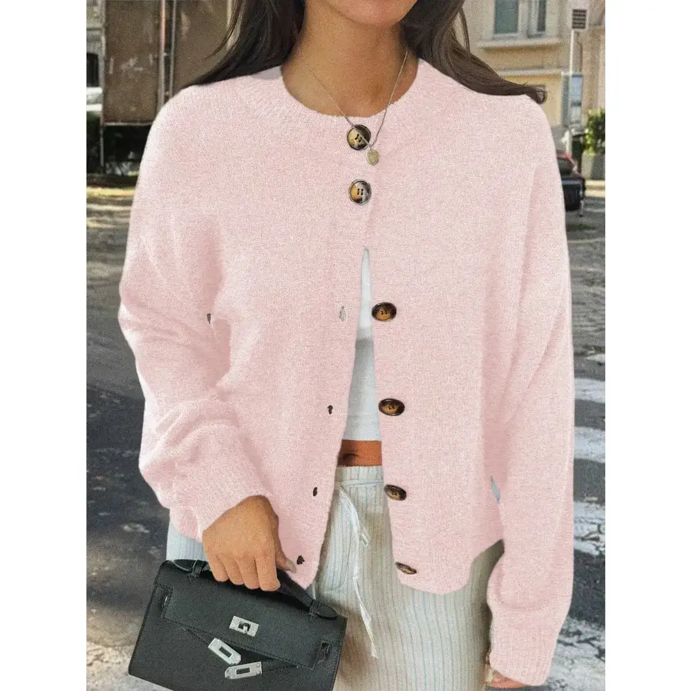 Medium-Length Cable Knit Jacket