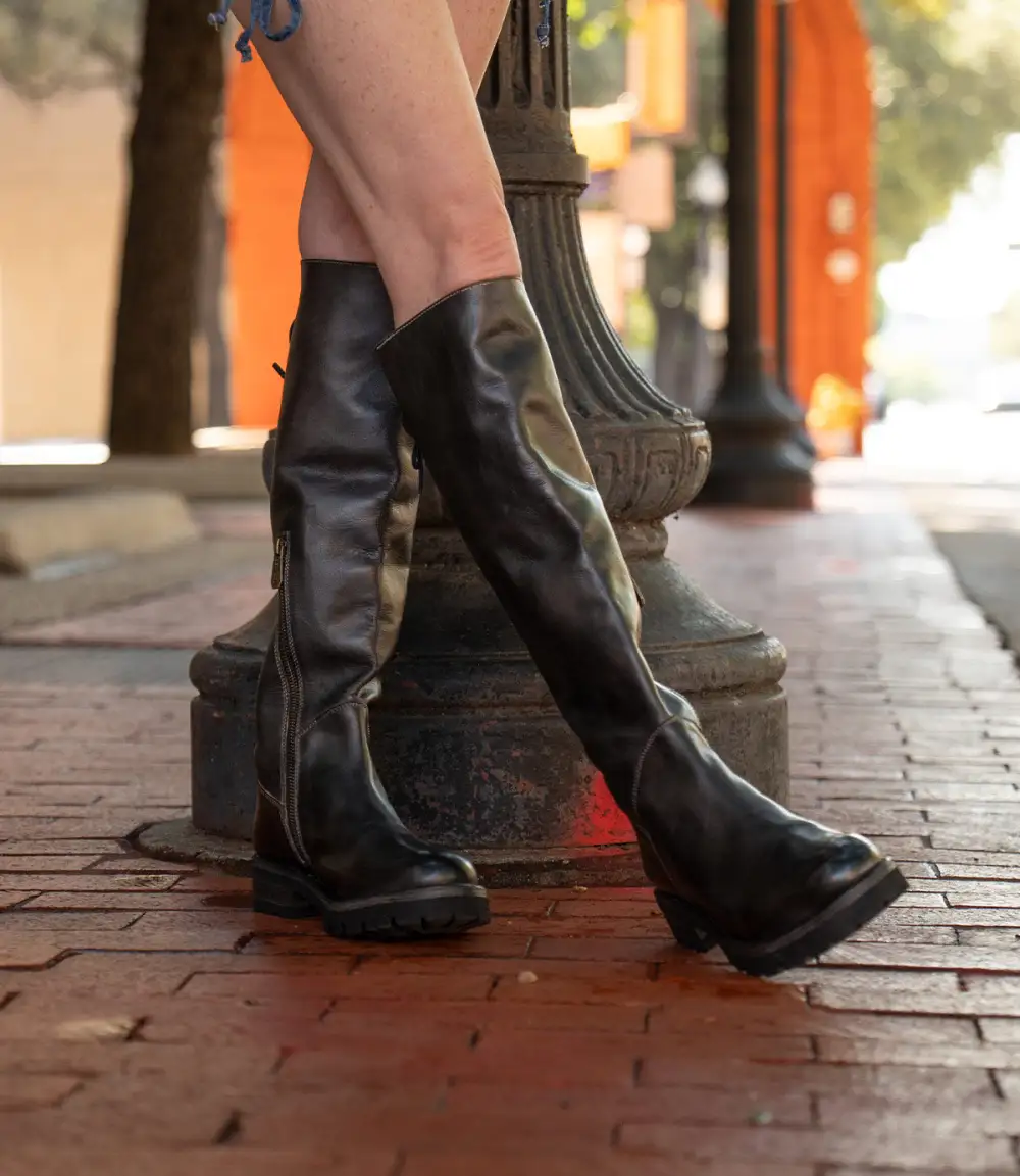 Side-Zip Lace-Up Distressed Everyday Boots