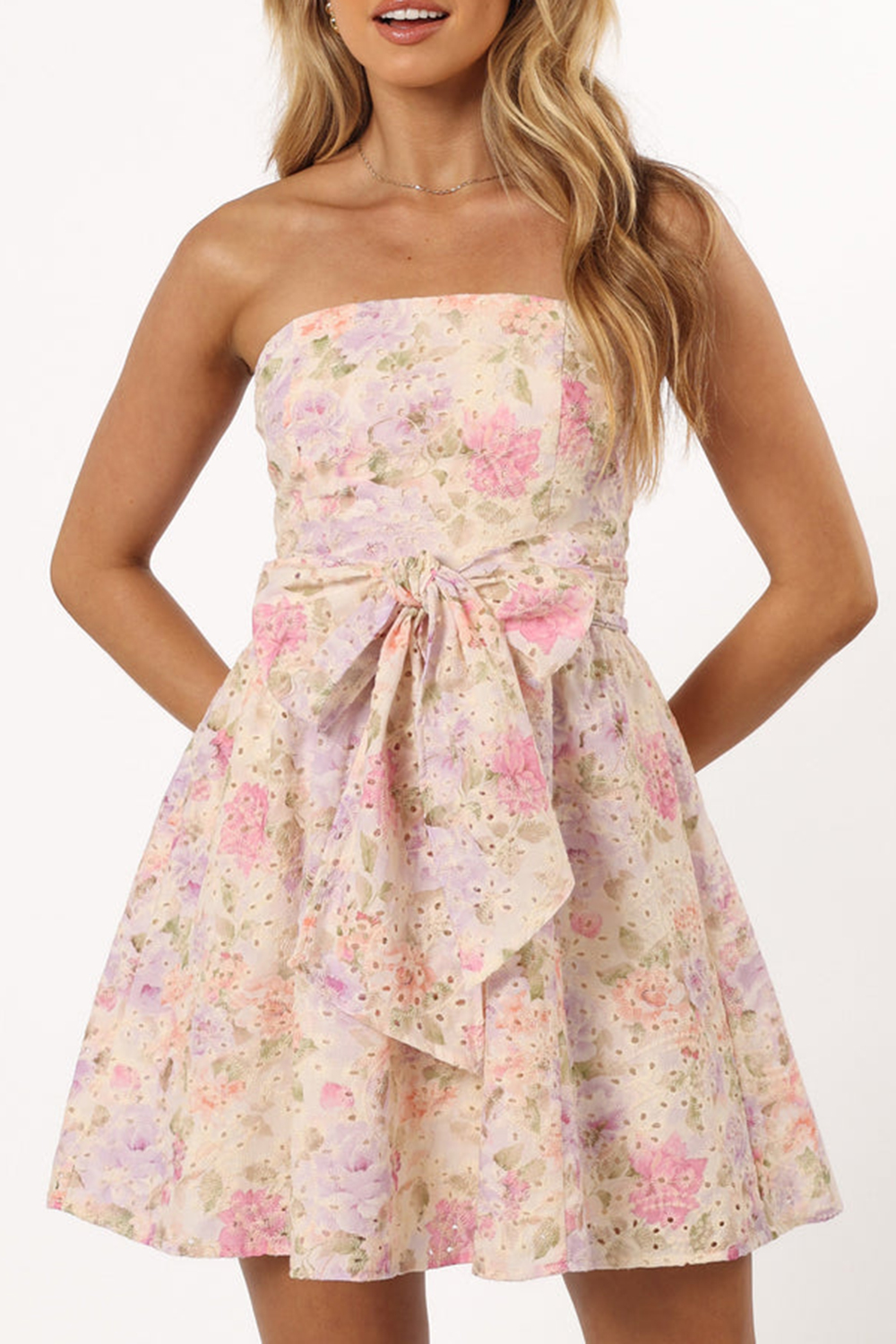 PINK FLORAL CASUAL STYLE MINI DRESS