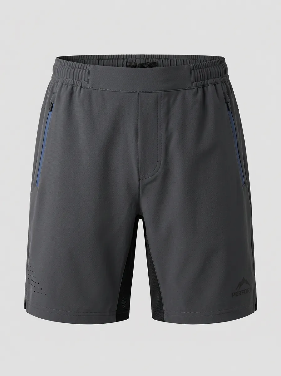 Men's Athletic Fitness Perform Logo Printed Breathable Shorts