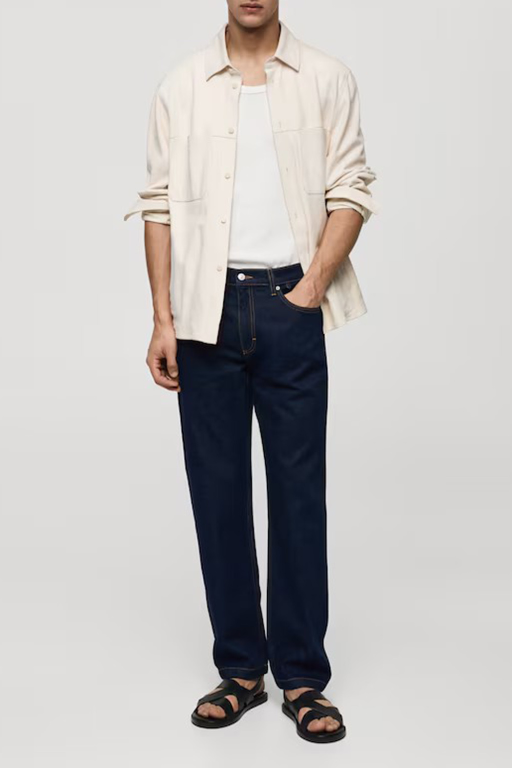 Relaxed Fit Dark Wash Jeans