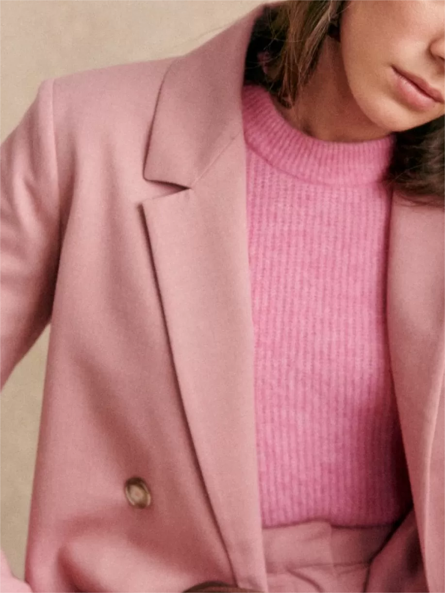 Pink Double Breasted Blazer