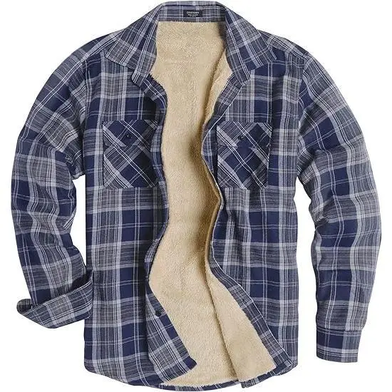 Men’s Sherpa Lined Flannel Shirt Jacket – Warm. Rugged. Ready for Anything.