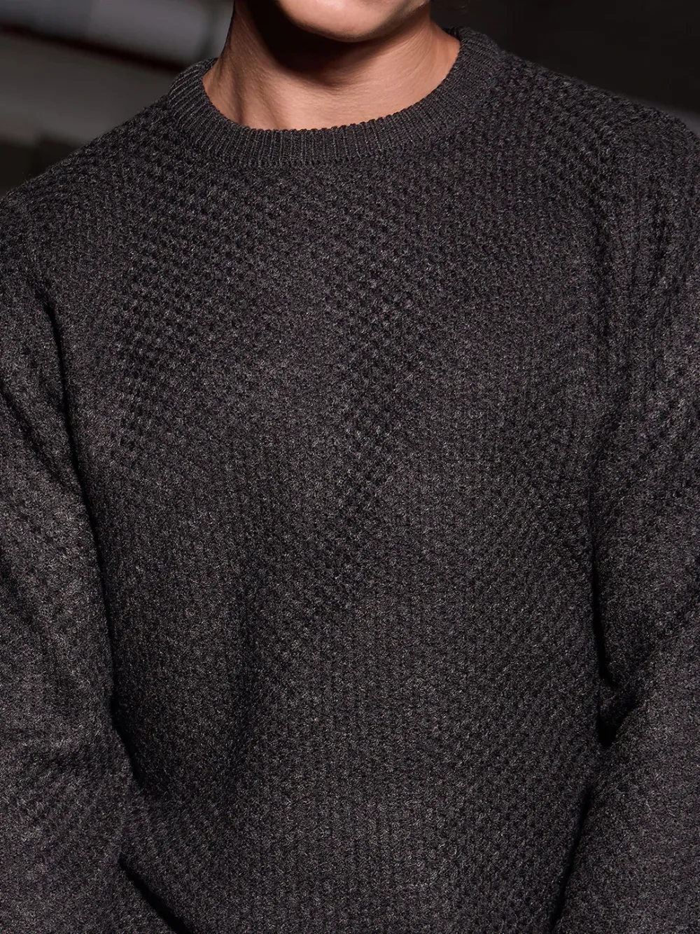 Black Knitted Pullover Sweater