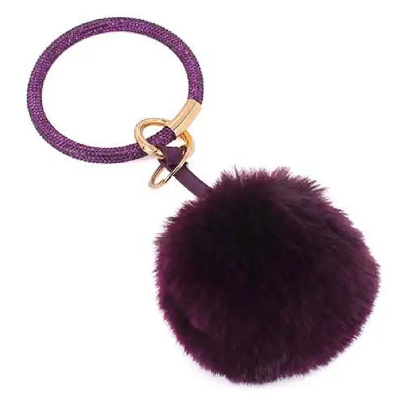 Classic Crystal Pom Pom Keychain