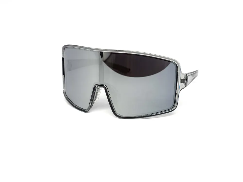 12-Pack Oversized Sport Shield Mirror Full-Frame Sunglasses