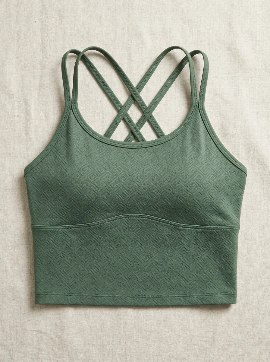 Women's Motion Yoga Fitness Geometric Pattern Printed Crop Top