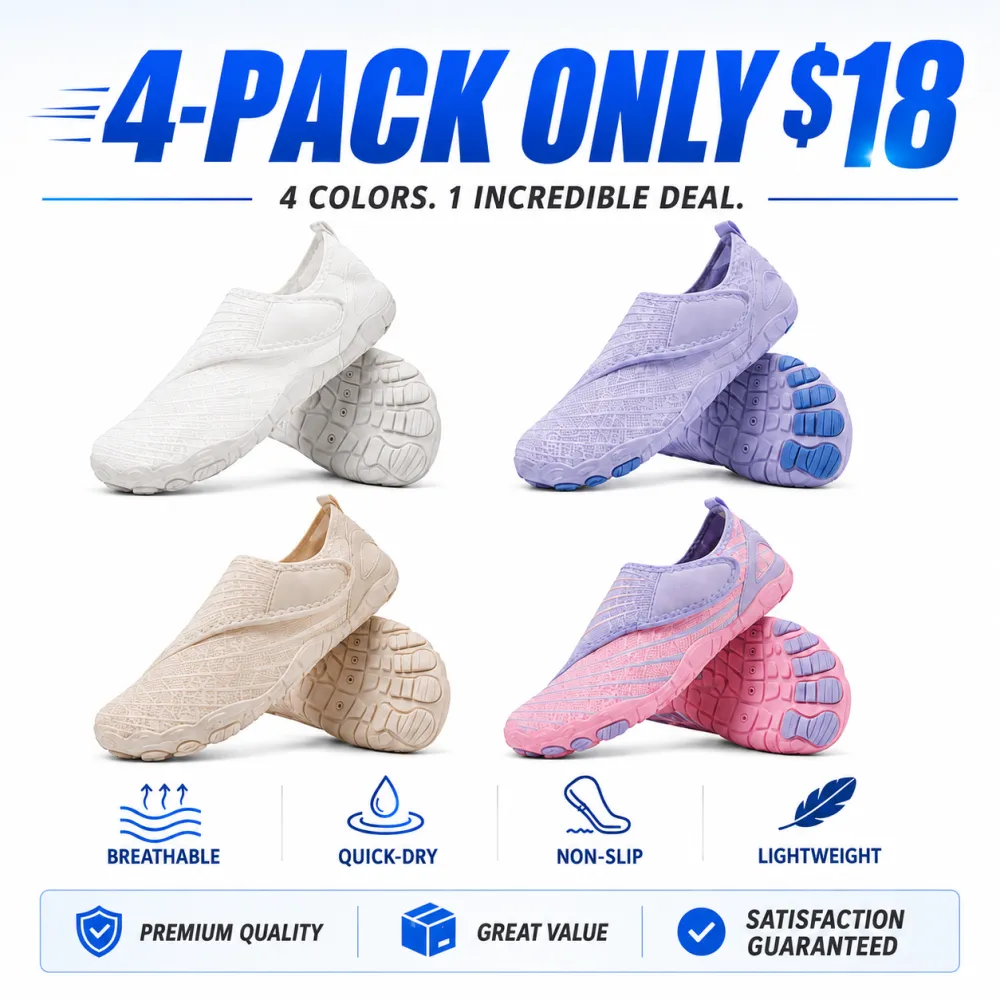 Wide Toe Box Waterproof Barefoot Shoes For Seniors