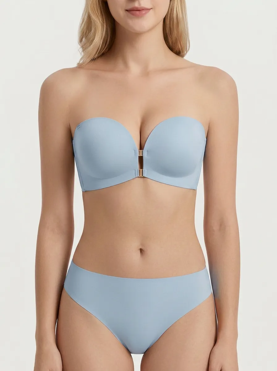 Women's Molded-Cup Front-Closure Strapless Bra