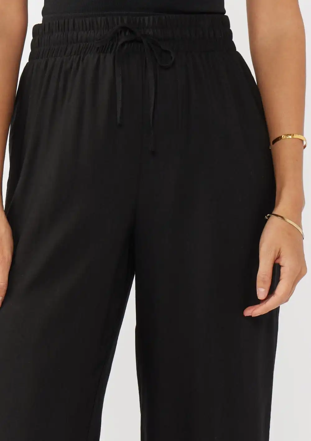 Drawstring High Rise Loose Pants