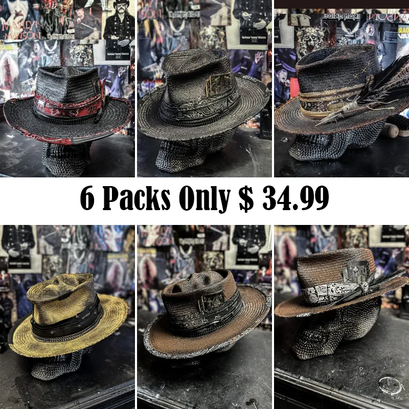 🔥 Exclusive Real Deal – 6-Pack Vintage Western Fedora Hats | Handcrafted American Style, Now Only $34.99!