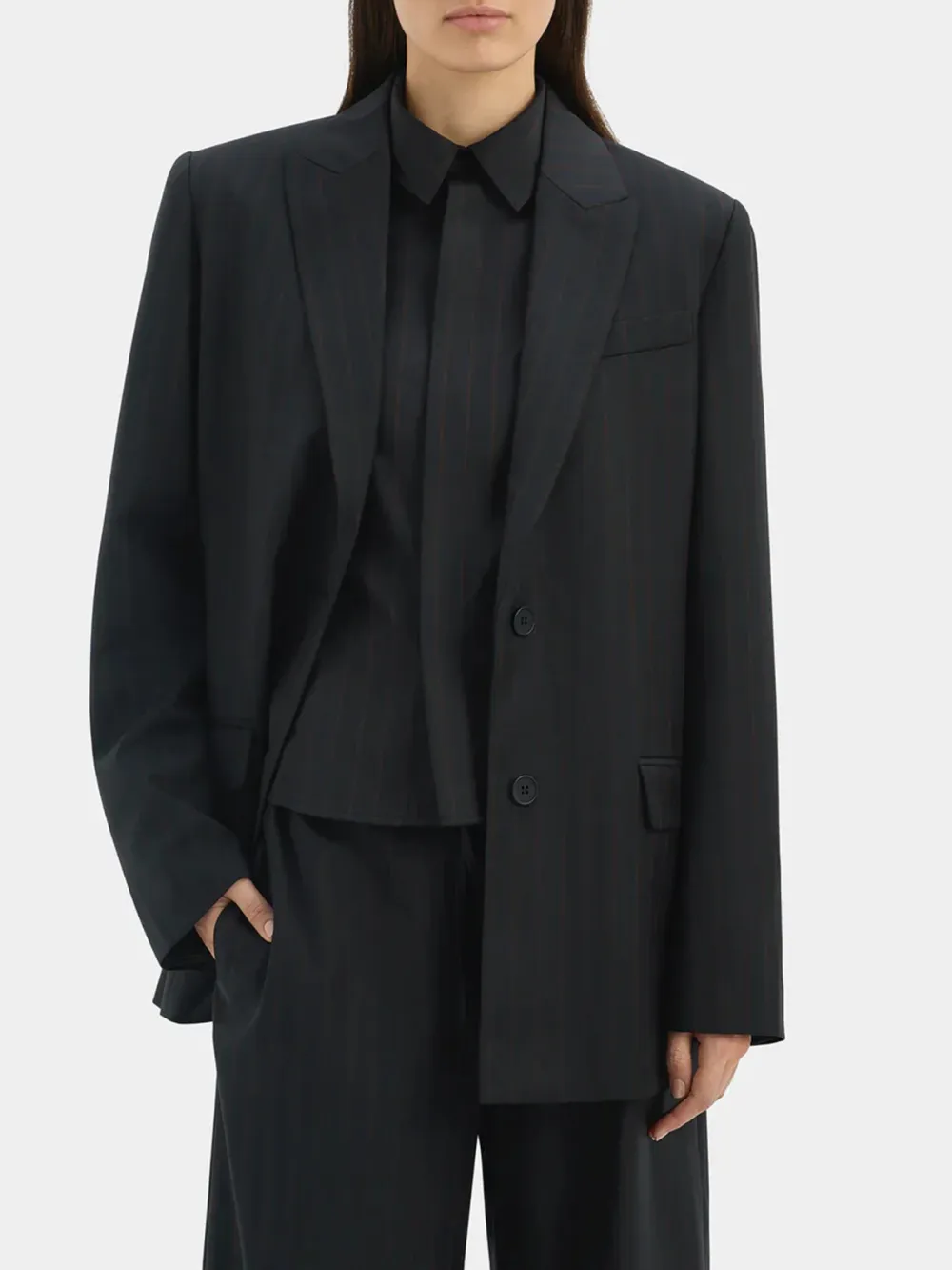 Casual Style Drawstring Pant Red Pinstripe