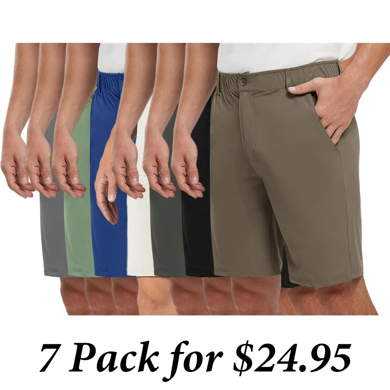 7PACK-Men'S Casual Shorts
