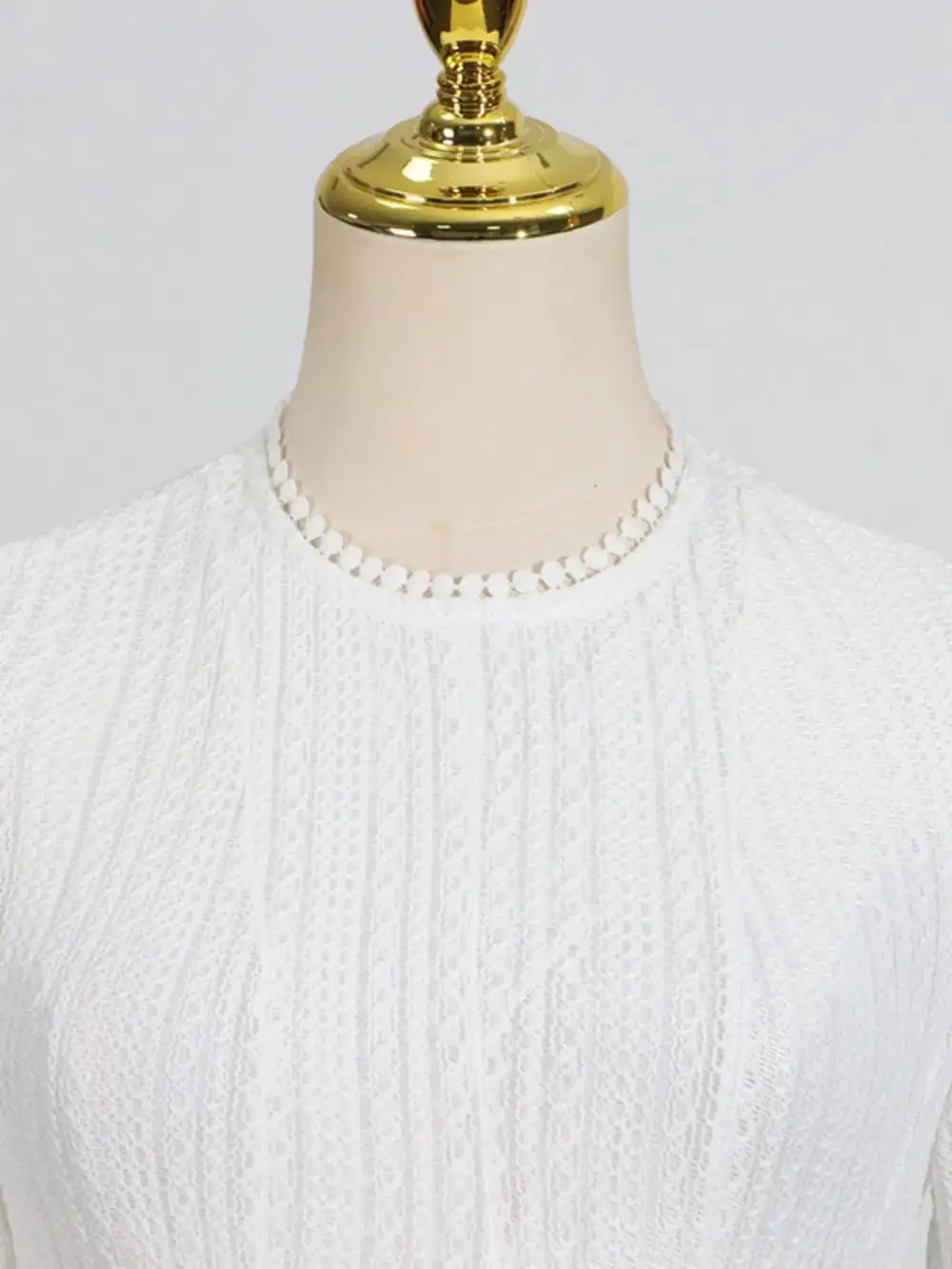 Comfort Fit Round Neck Long Sleeve Dress