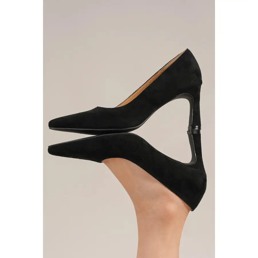 Faux Suede Point Toe Pumps