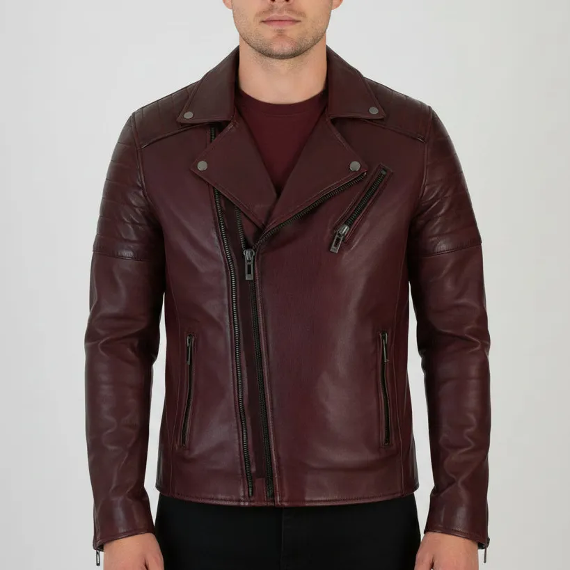 Leather Biker Multi Pocket Jacket
