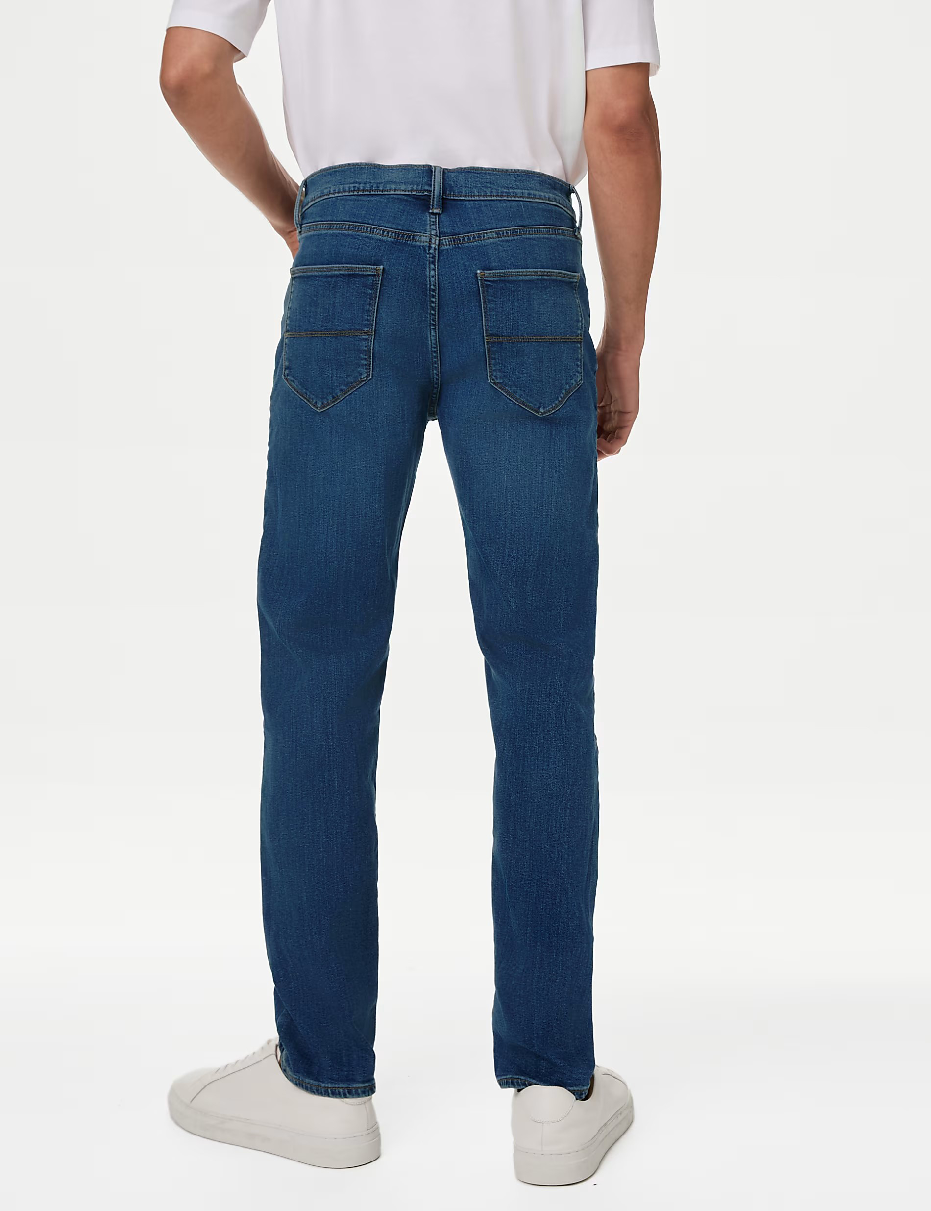 Dark Straight Stretch Jeans