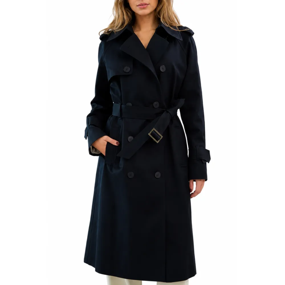 Double Breasted Cotton Overcoat