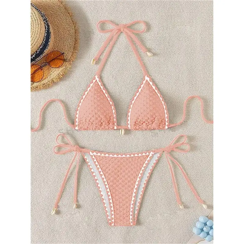 Contrast Halter Bikini